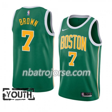 Barn Boston Celtics Tröja Jaylen Brown 7 2018-19 Nike Grön Swingman